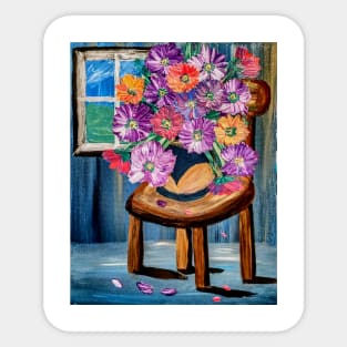 Flowers in the window Sticker